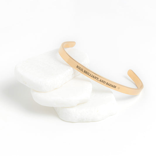 Bold Brilliant & Badass Affirmation Bracelet